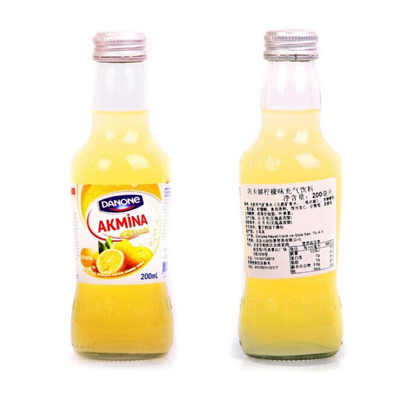 阿卡娜柠檬味充气饮料200ml*6土耳其进口