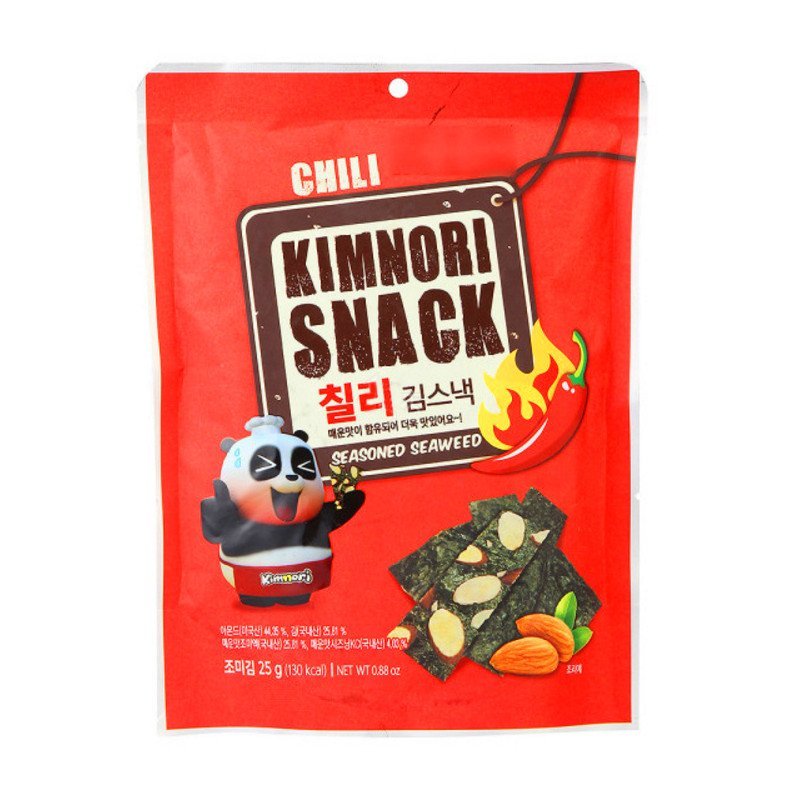 KIMNORI辣味扁桃仁海苔25g 韩国进口韩国进口海味即食 海苔 进口休闲零食 酥脆鲜美