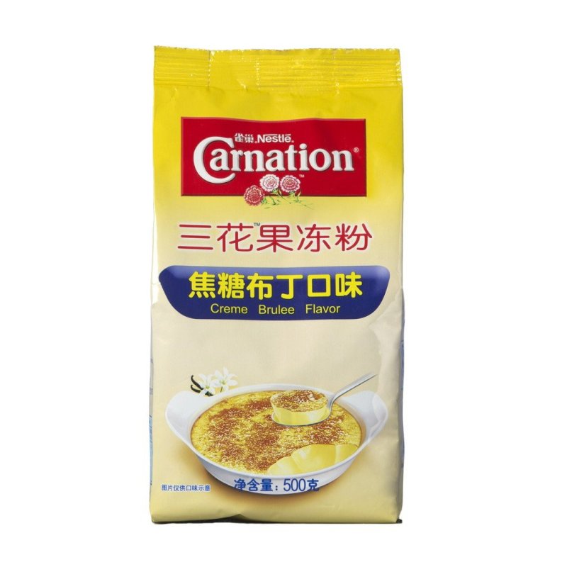[苏宁超市]雀巢 三花果冻粉焦糖布丁口味500g