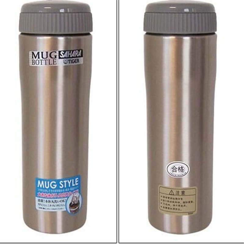 Tiger虎牌保温杯不锈钢真空水杯轻量办公商务杯子MMK-045C-P粉白色 450ml