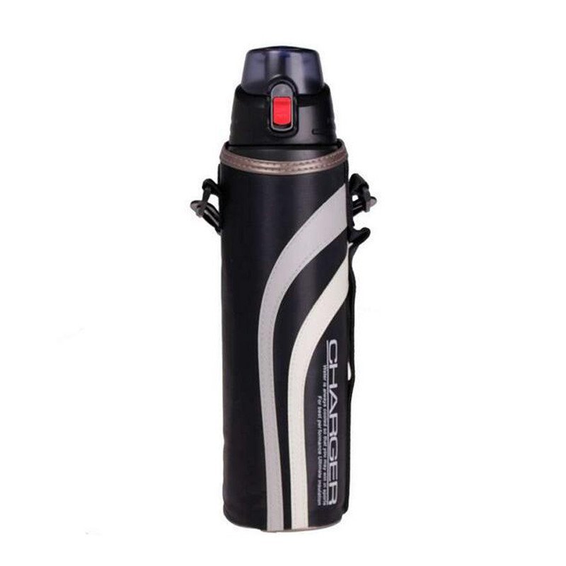 力巴铁大容量户外运动水壶保温壶 1100ml 黑色