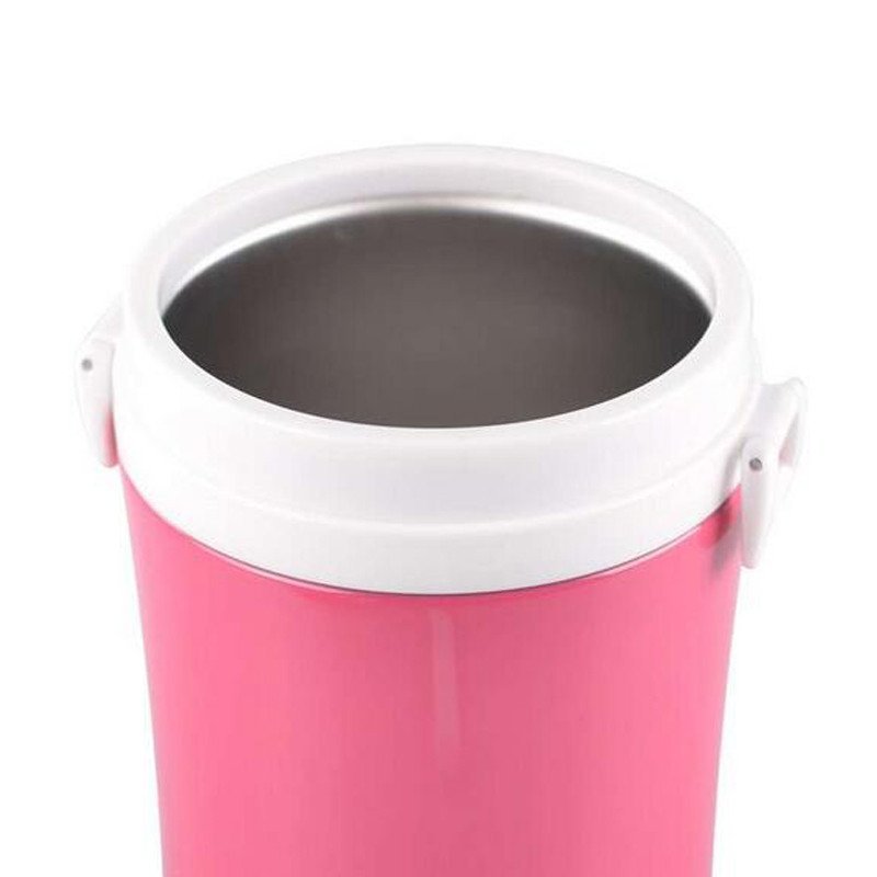 力巴铁(LB)不锈钢真空保温饭盒保温桶 1L 粉色