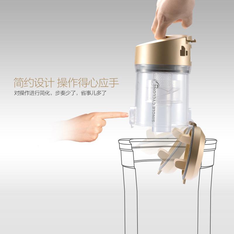 美的 (Midea) 吸尘器C3-L111D 低噪除螨 烤漆工艺 卧式手持 无耗材 吸尘器