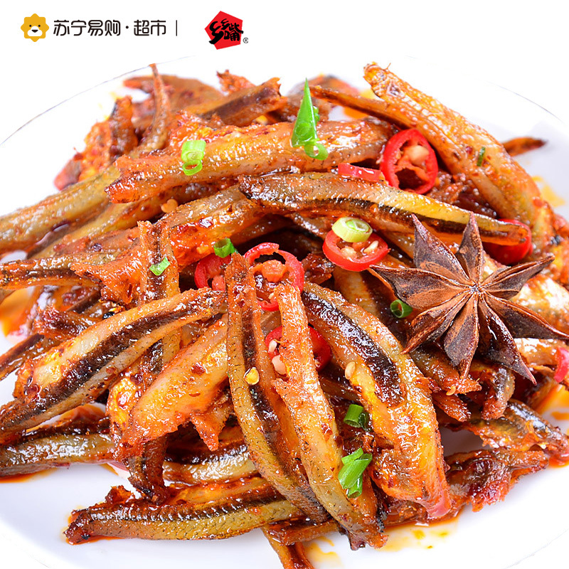[苏宁超市]乡乡嘴 小汁鱼 16g*20包 酱汁味