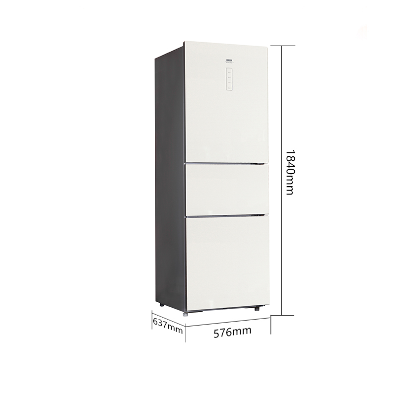 扎努西·伊莱克斯/ZANUSSI ZME2581LGA 258升三门家用LED电脑控温 风冷无霜玻璃电冰箱(白色)