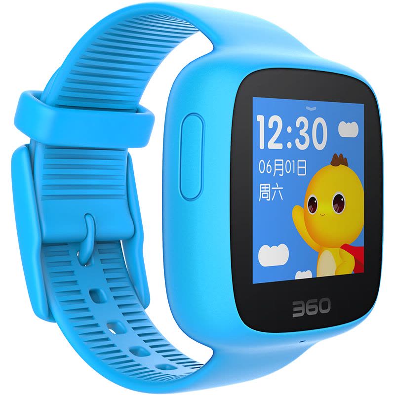 360儿童手表彩屏版 防丢防水GPS定位 儿童手机 360儿童卫士 巴迪龙儿童手表SE W601智能彩屏电话手表 静谧蓝图片