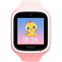360儿童手表视频通话版 快速充电 六重定位 防丢防水 360儿童卫士儿童手表5S W562彩屏电话手表 蜜桃粉