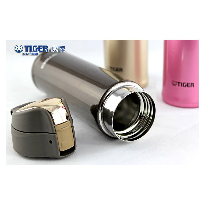 虎牌(tiger) 保温杯MMQ-S50C 正品水杯不锈钢车载 轻盈一键弹盖随手杯女士男士500ML 炫棕色(TV)