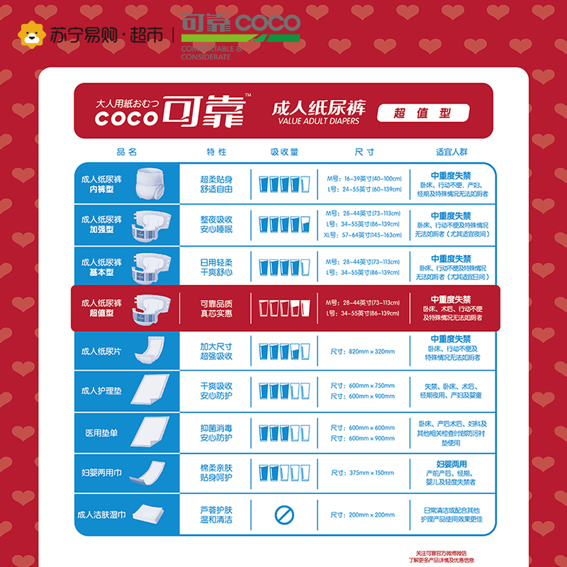 可靠纸尿裤超值型M 10片装