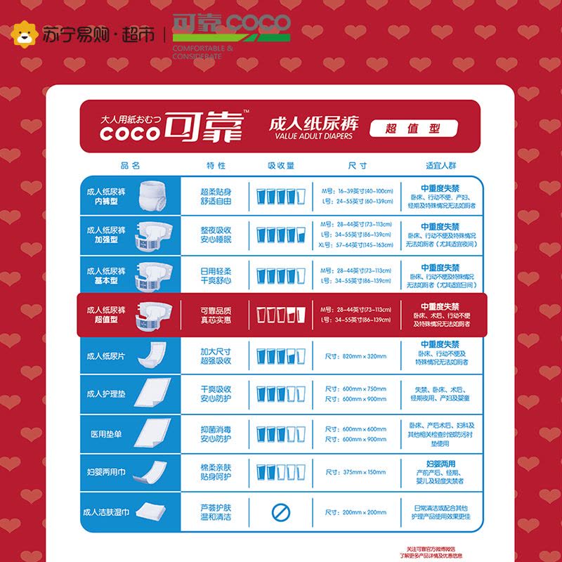 可靠纸尿裤超值型L 10片装图片