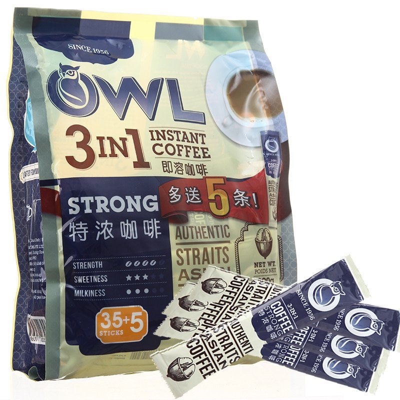 OWL猫头鹰三合一特浓咖啡800g袋装新品