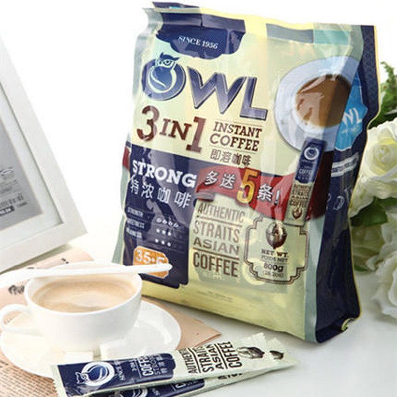 OWL猫头鹰三合一特浓咖啡800g袋装新品