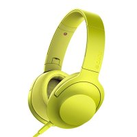 索尼(SONY)立体声耳机MDR-100AAP(柠檬黄色) 可折叠头戴式麦克风耳机