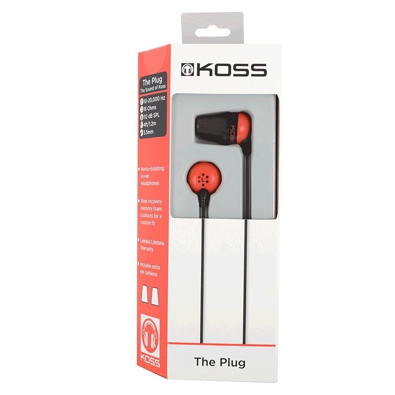 高斯(KOSE)THE PLUG CLASSIC入耳式超重低音耳塞红色