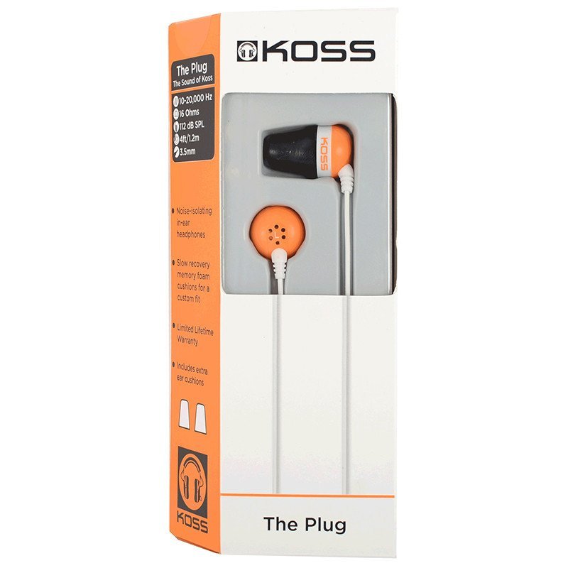 高斯(KOSE)THE PLUG CLASSIC 入耳式超重低音耳塞 橙色