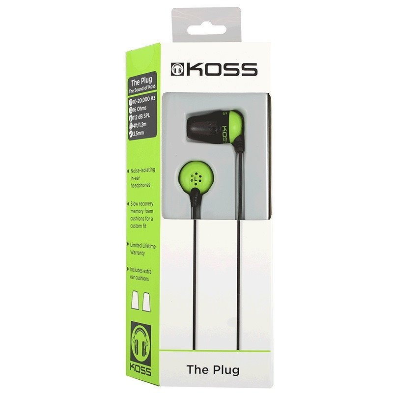 高斯(KOSE)THE PLUG CLASSIC 入耳式超重低音耳塞 绿色