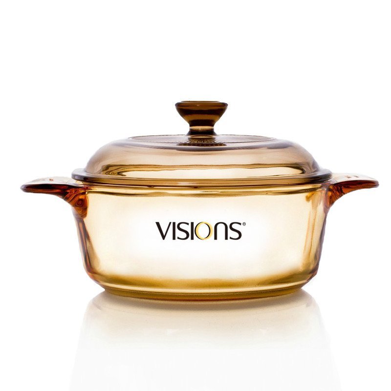 康宁VISIONS晶彩透明玻璃汤锅3件套VS22+VS15+VS08