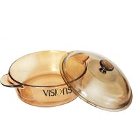 康宁VISIONS晶彩透明玻璃汤锅3件套VS22+VS15+VS08