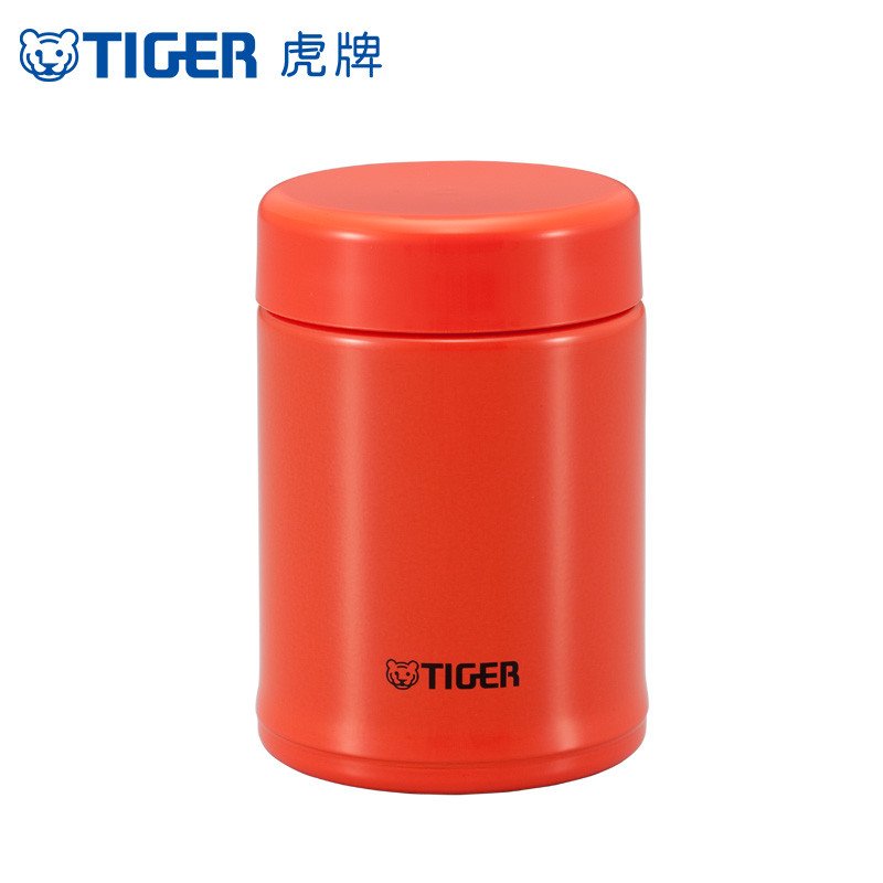 虎牌(tiger) 焖烧杯MCA-A25C便携创意304不锈钢女士迷你儿童可爱保温杯子250ml 桔红色(DI)