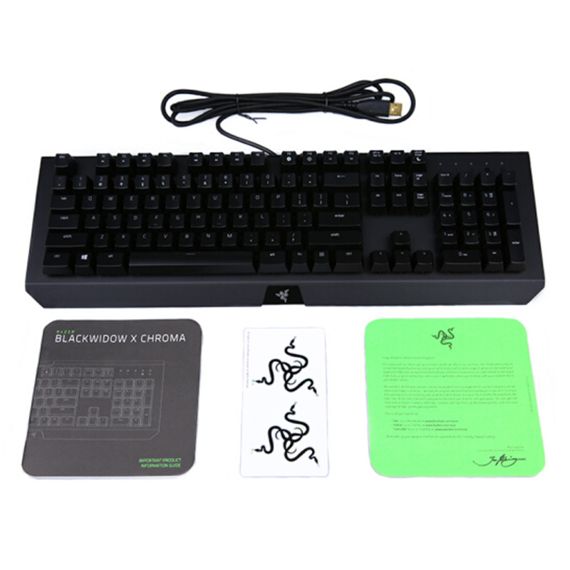 雷蛇（Razer）BlackWidow X 黑寡妇蜘蛛X 标准版 悬浮式游戏机械键盘 绝地求生吃鸡键盘