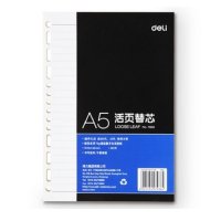 得力(deli)7938活页替芯 A5笔记本替芯 3151适用 双胶纸