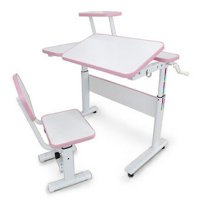 人体工学儿童学习桌椅 粉色