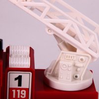 乐飞(LEFEI)城市工程车系列 6911消防车 小号惯性云梯救护车 儿童玩具模型汽车3-6岁