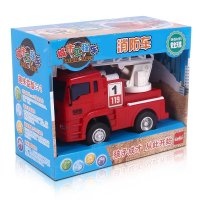乐飞(LEFEI)城市工程车系列 6911消防车 小号惯性云梯救护车 儿童玩具模型汽车3-6岁