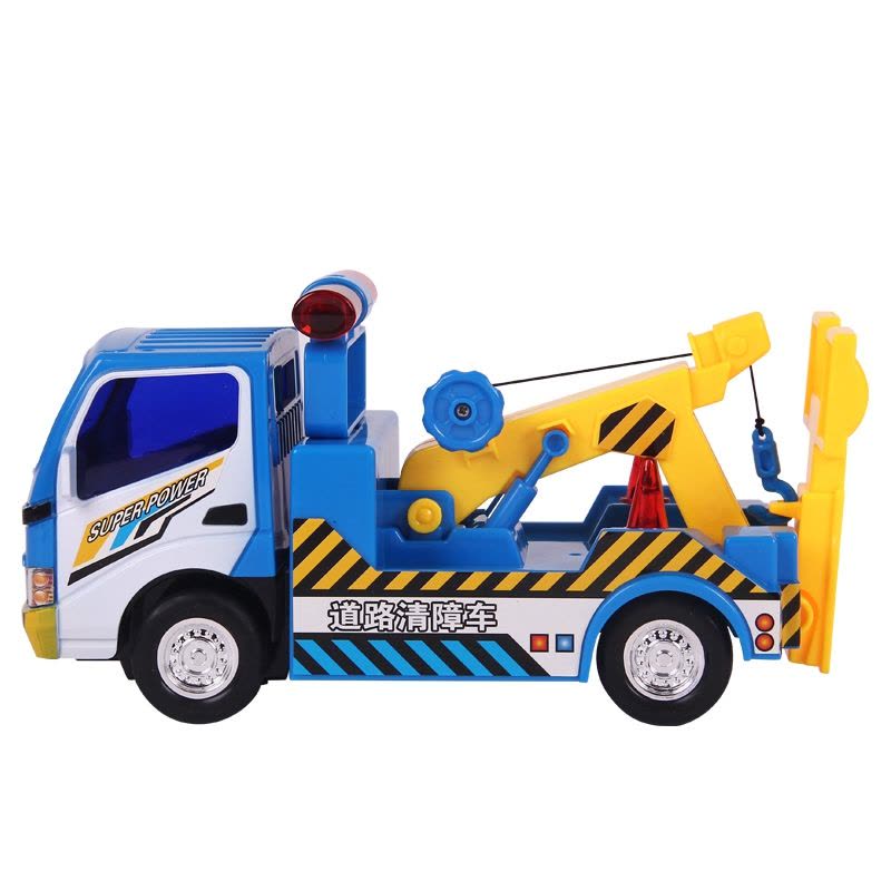 乐飞(LEFEI)城市特种车系列 8911道路清障车 中号救援维修拖车 儿童玩具汽车3-6岁图片