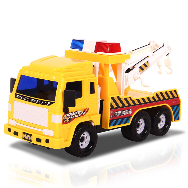 乐飞(LEFEI)城市特种车系列 8988城市清障车 中号救援维修拖车 男孩工程车 玩具模型汽车3-6岁