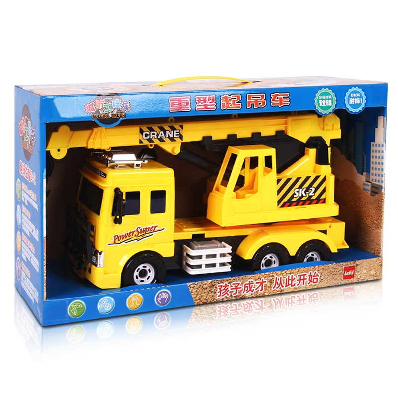 乐飞(LEFEI)城市工程车系列 9915重型起吊车 儿童惯性仿真工程车玩具3-6岁 男孩模型玩具工程运输车