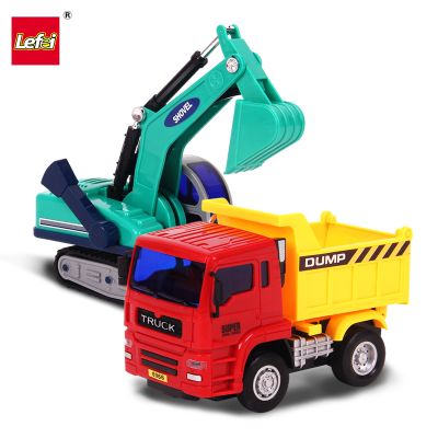 乐飞(LEFEI)城市工程车系列 7811小型挖掘机&翻斗车组合 模型玩具工程运输车 儿童玩具汽车3-6岁