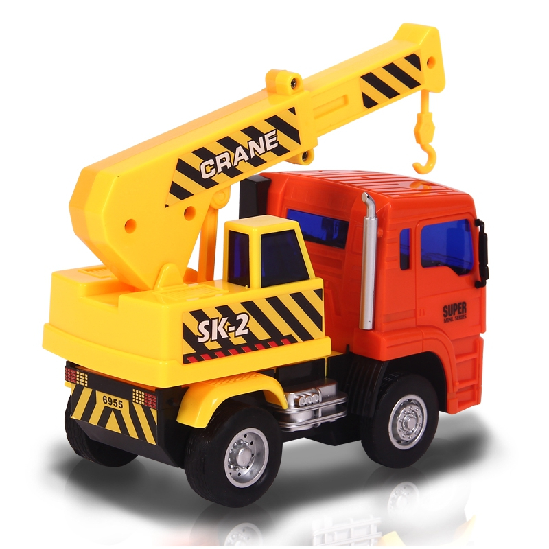 [苏宁自营]乐飞lefei 儿童玩具车惯性起吊车汽车 工程车模型玩具 6955