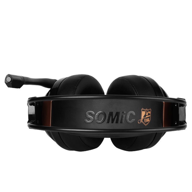 硕美科(SOMIC) G941 白鲨降噪版 头戴式电脑耳麦 7.1声效游戏耳机 黑色