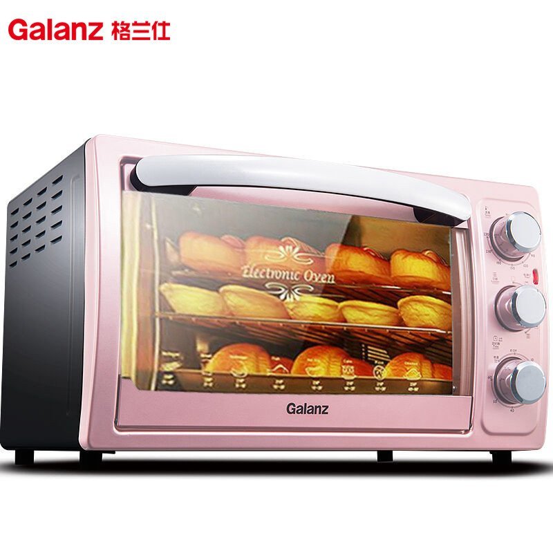 格兰仕(Galanz)KWS1530X-H7G 烤箱家用30升容量 旋转烤叉 玫瑰金外观
