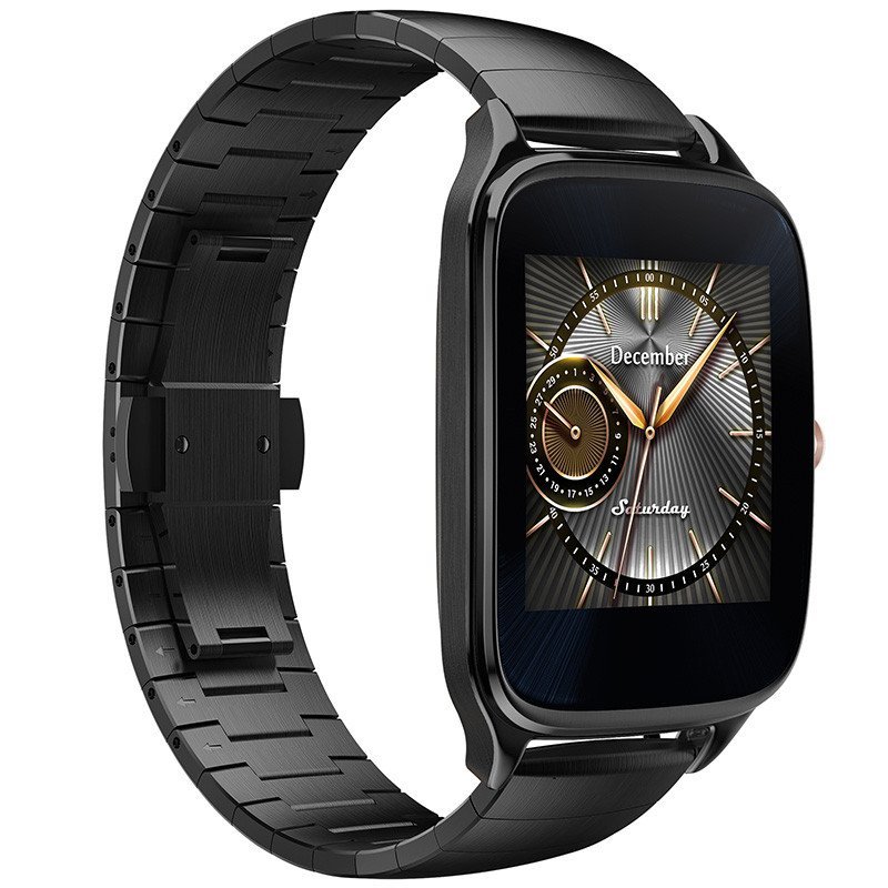 华硕ASUS 智能手表 ZenWatch2星空黑(黑色表盘+黑色不锈钢表带)