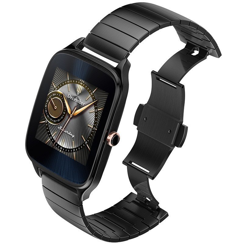 华硕ASUS 智能手表 ZenWatch2星空黑(黑色表盘+黑色不锈钢表带)