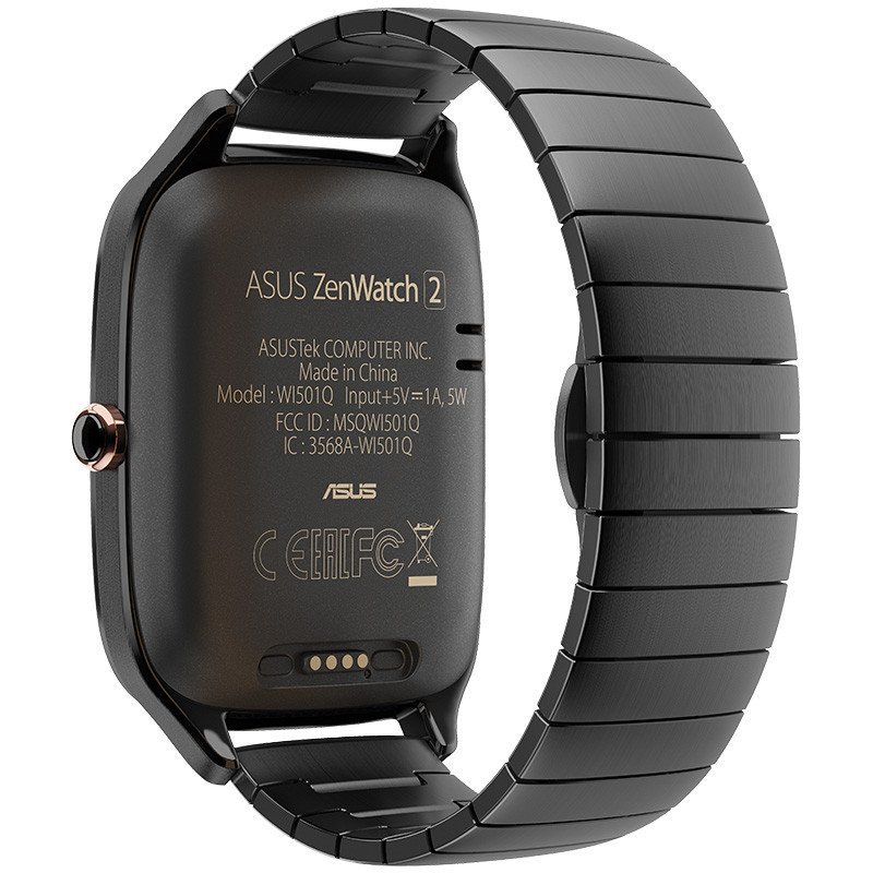 华硕ASUS 智能手表 ZenWatch2星空黑(黑色表盘+黑色不锈钢表带)