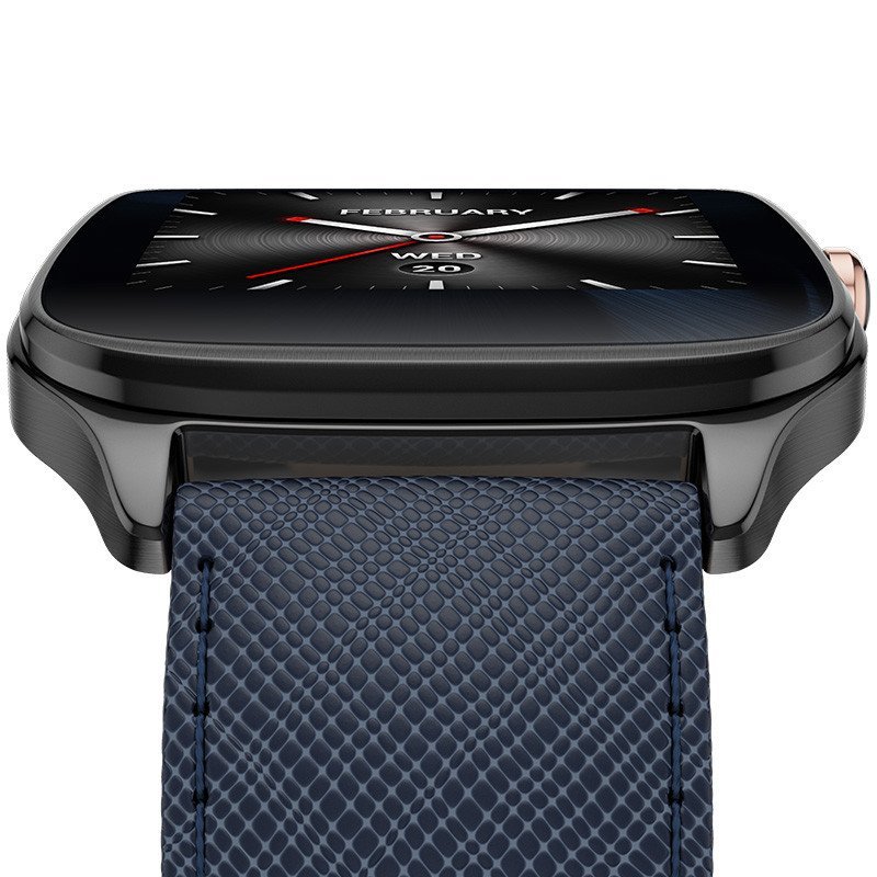 华硕ASUS 智能手表 ZenWatch2海军蓝(黑表盘+蓝色皮革表带)