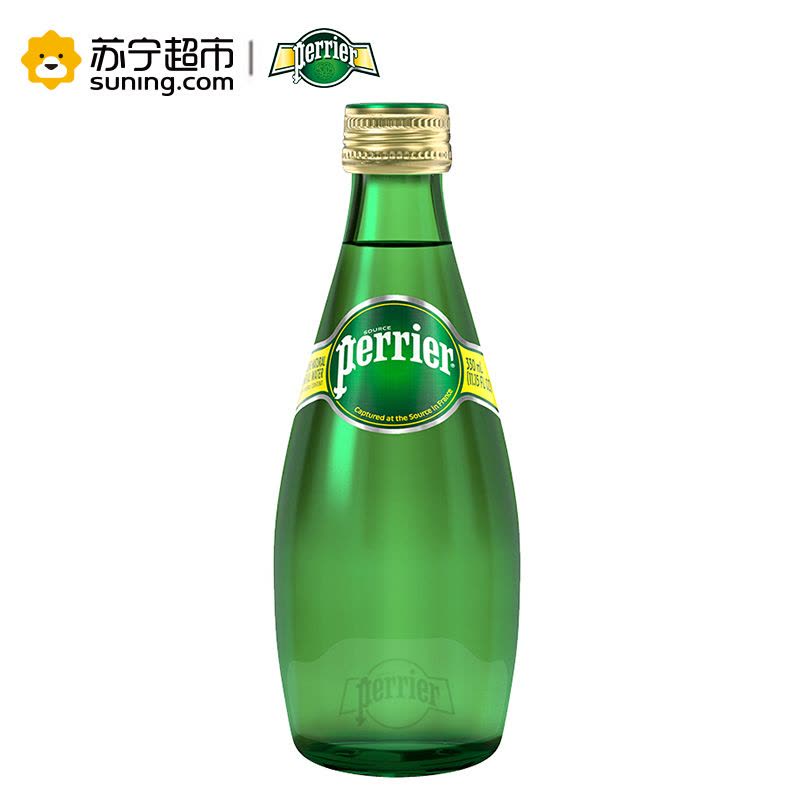 法国 巴黎水perrier 含气天然矿泉水 原味330ml*24图片