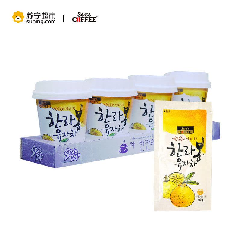 韩国原装进口禧滋柚子茶40g*4图片