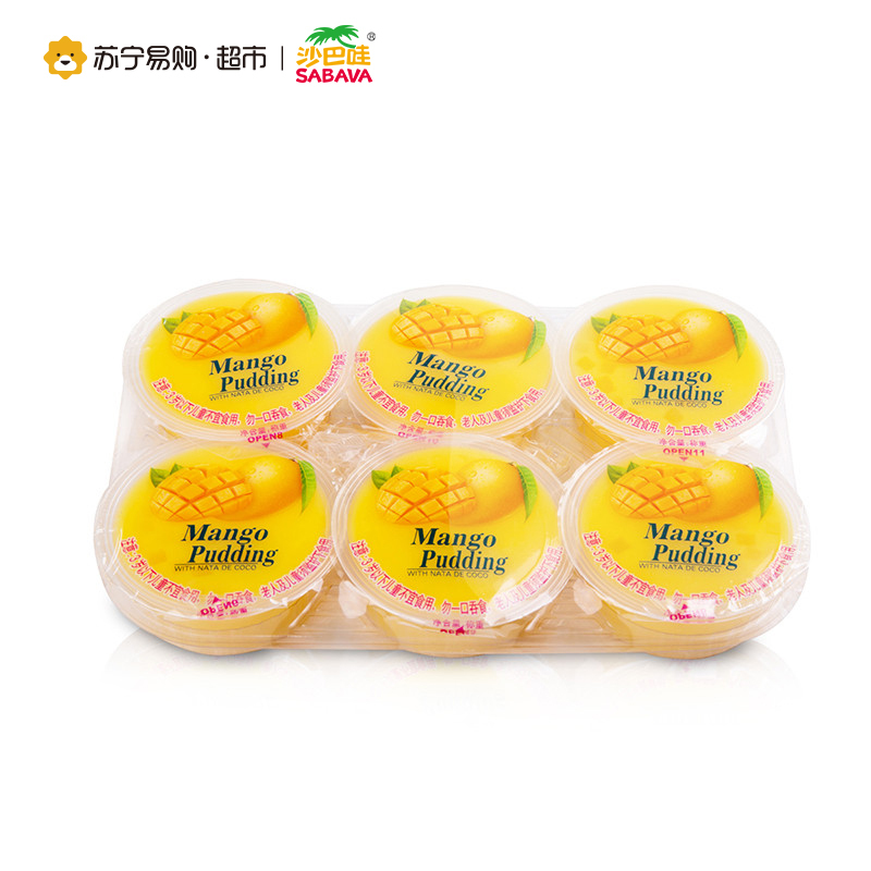 Sabava沙巴哇椰果芒果味布丁（6个）480g
