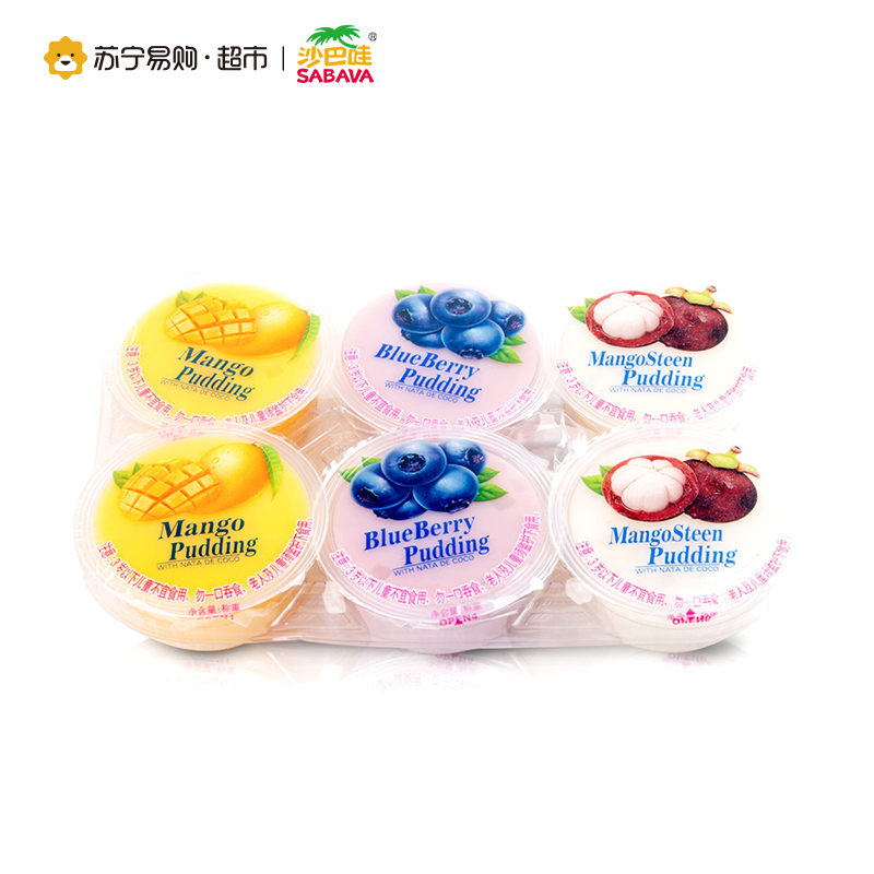 Sabava沙巴哇椰果综合味布丁(6个)480g