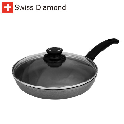 瑞士原产Swiss Titan瑞士钛金不粘锅 24cm煎盘 进口不粘锅 无油烟锅