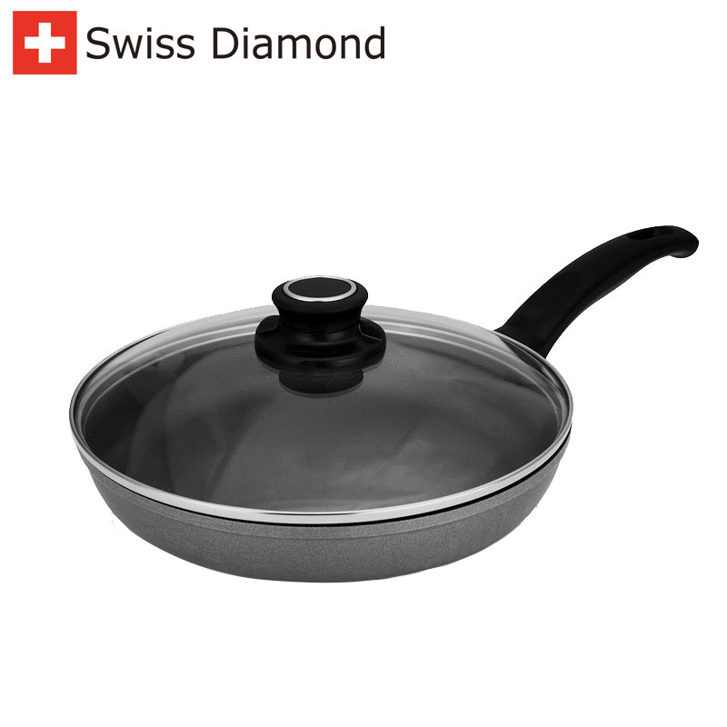 瑞士原产Swiss Titan瑞士钛金不粘锅 24cm煎盘 进口不粘锅 无油烟锅