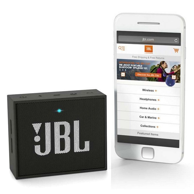 JBL GO 音乐金砖 便携式蓝牙音箱 低音炮 户外音箱 迷你小音响 无线蓝牙手机小音响 黑色