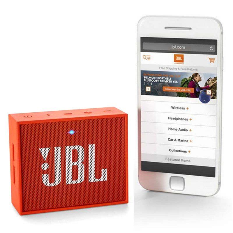 JBLGO音乐金砖迷你便携蓝牙音箱4.1HIFI户外通话无线音响桔色图片