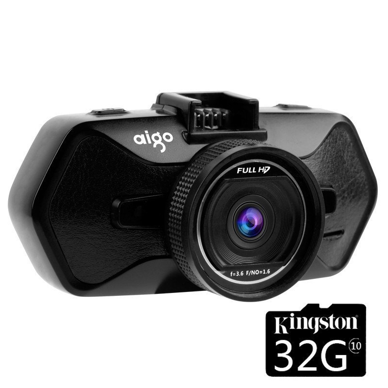 爱国者(aigo)D66行车记录仪 高清夜视1296P大广角安霸A7芯片 停车监控 标配+32GTF卡