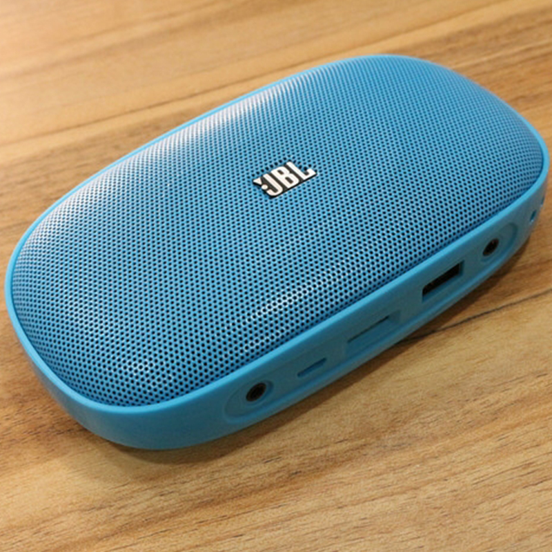 JBL SD-18蓝 无线便携式蓝牙音箱插卡音响 户外便携式MP3播放器扬声器迷你低音炮 FM收音机 免提通话 有屏