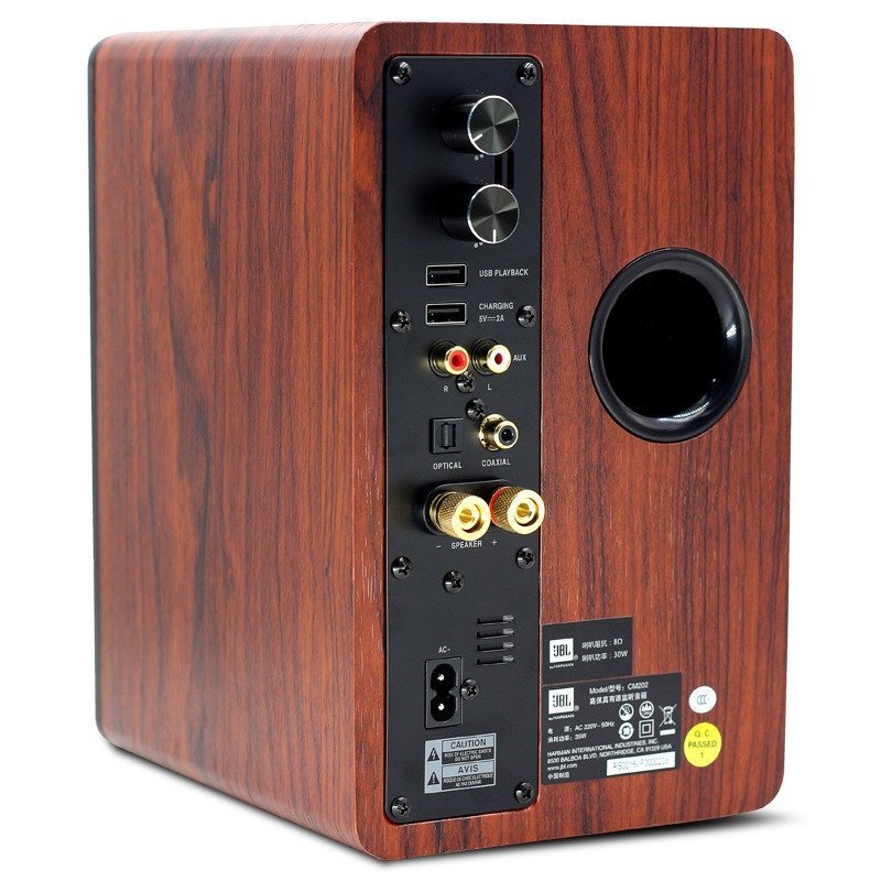 JBL CM202 HIFI2.0 台式高保真有源音箱 HIFI多媒体2.0书架蓝牙音箱音响 多媒体蓝牙音箱 电脑电视